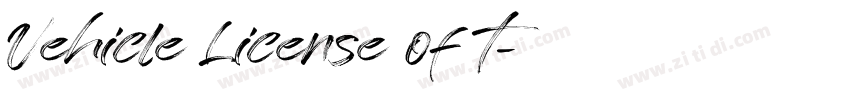 Vehicle License of t字体转换